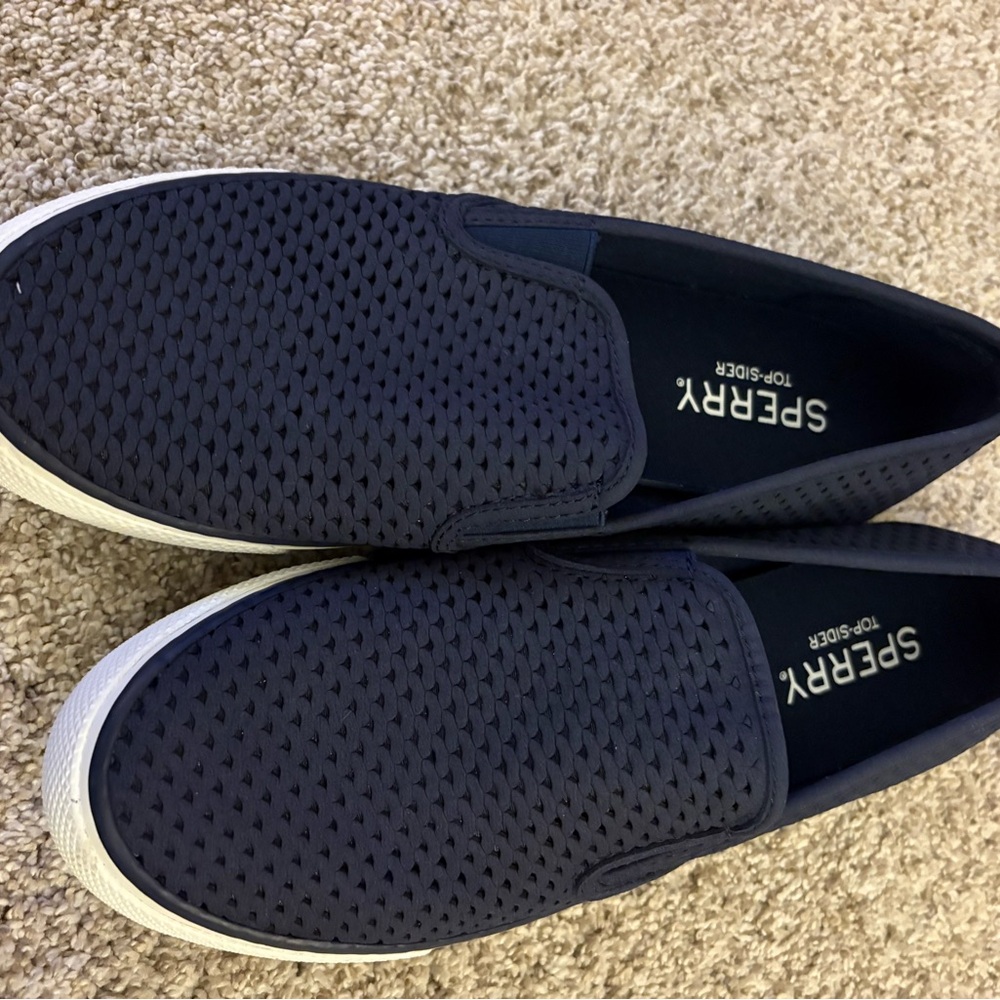 Sperry Navy Top Slide On Loafers